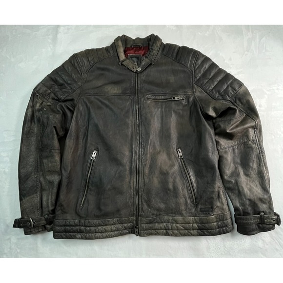 Harley-Davidson Jackets & Blazers - Harley Davidson Mens XL Jacket Distressed Lambskin Gray 97131-16VM